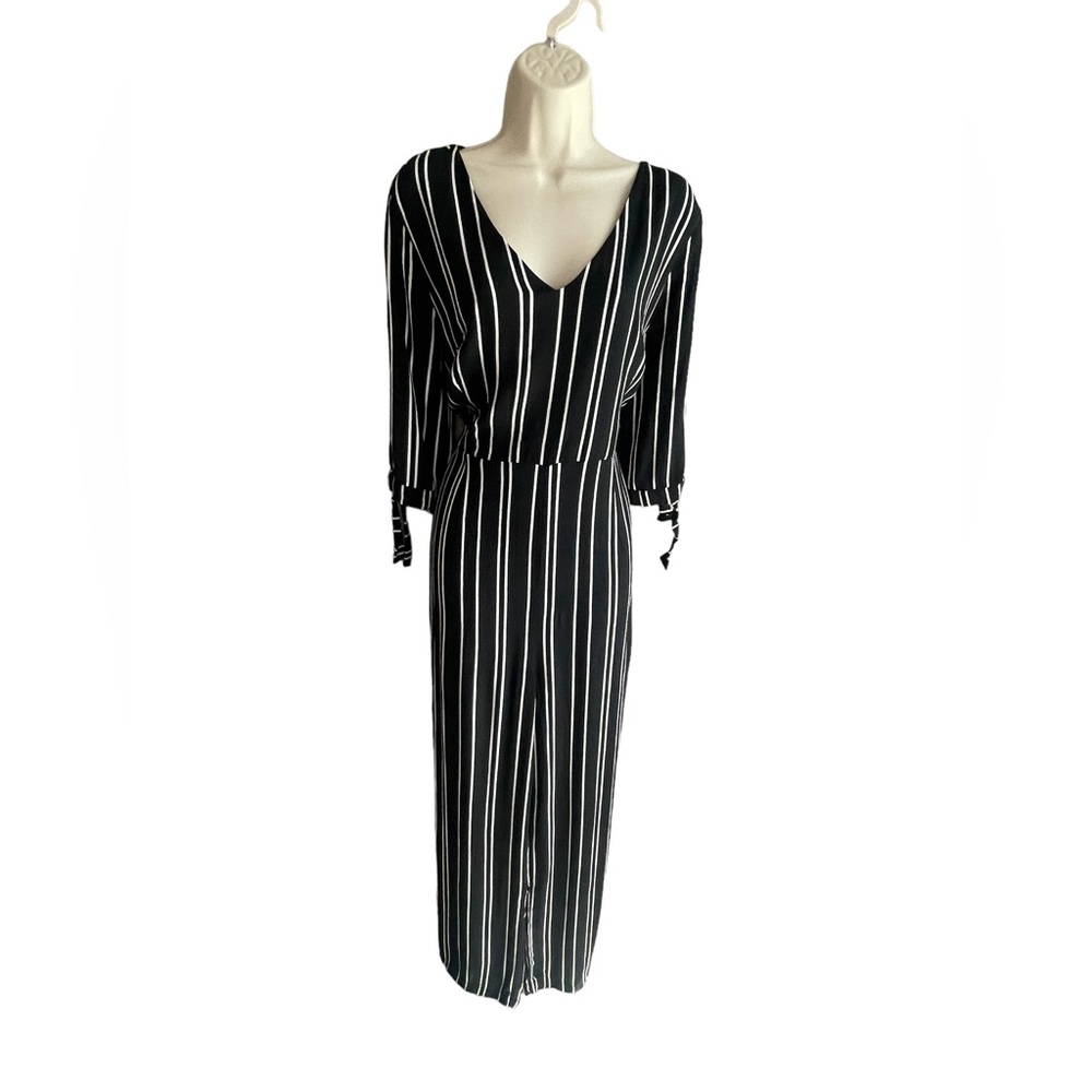 Wild Fable Black & White Striped Jumpsuit Size XXL